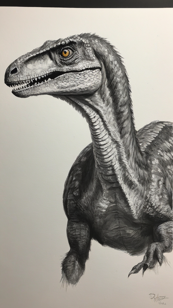 velociraptor drawing Image – Free AI Drawing Generator | Makepix