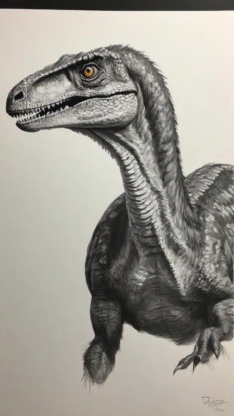 velociraptor drawing