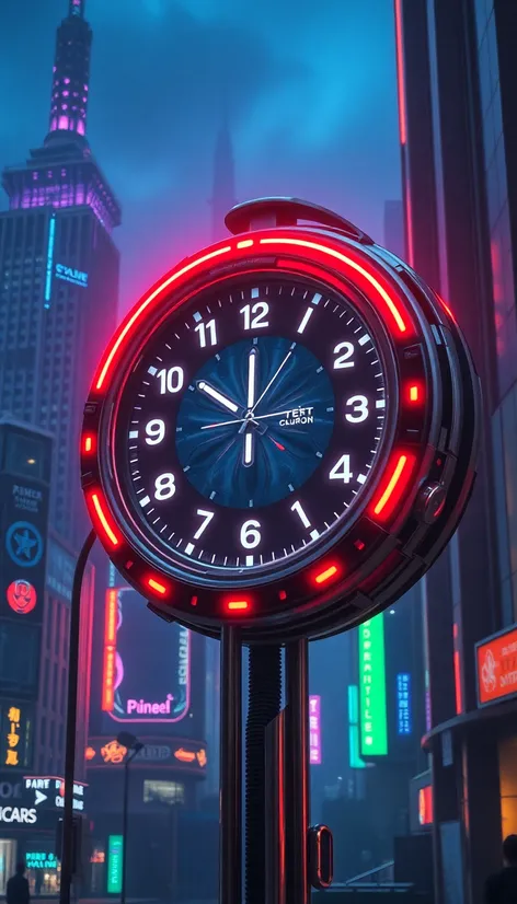 neon clock