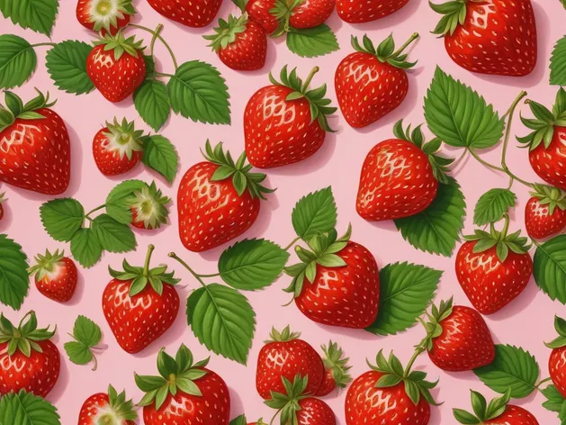 strawberry painting