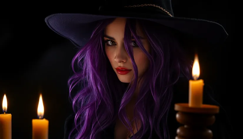 witch with purple hair