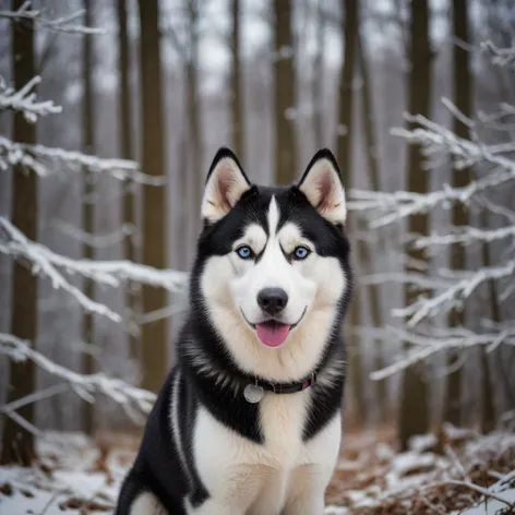 black and white husky