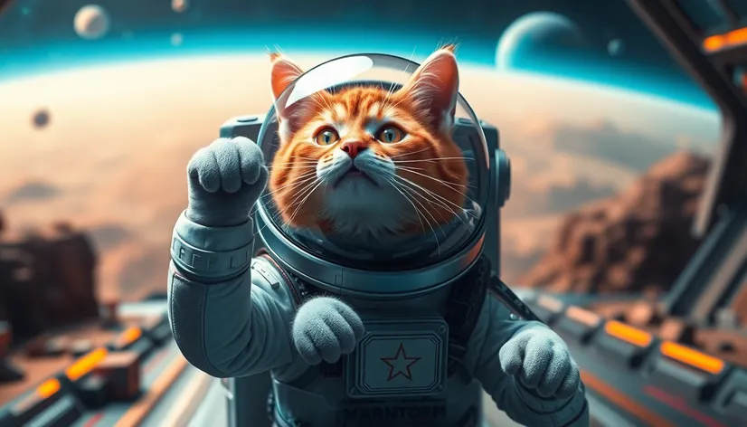 cat astronaut suit