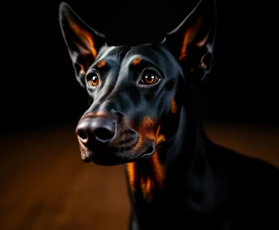 all black doberman