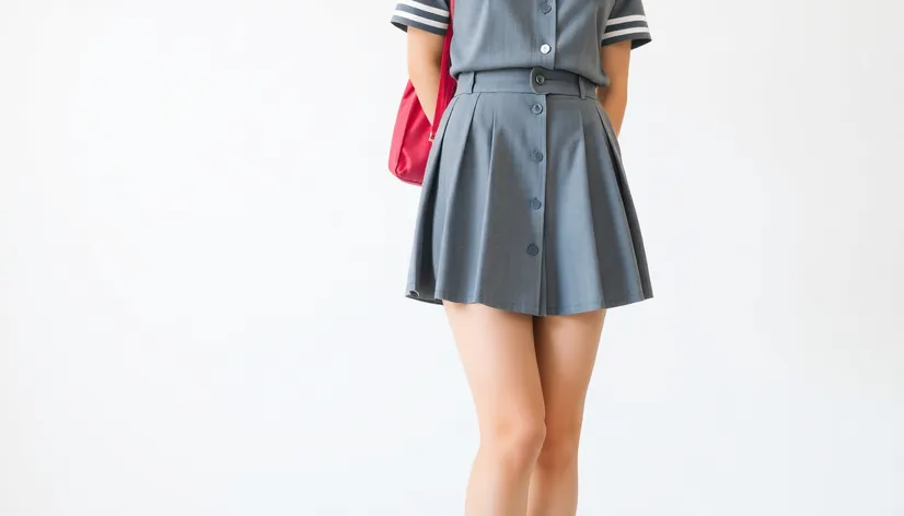 gray uniform skort for