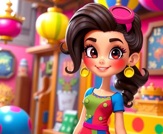 dress cartoon lady 3d