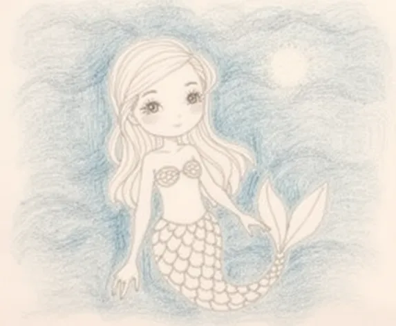 mermaid pencil drawing