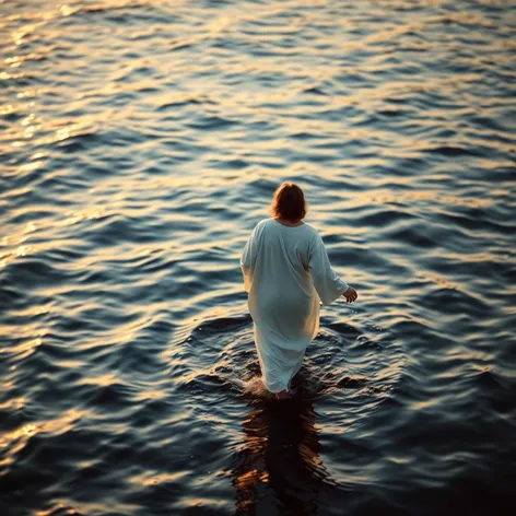 jesus walking in water