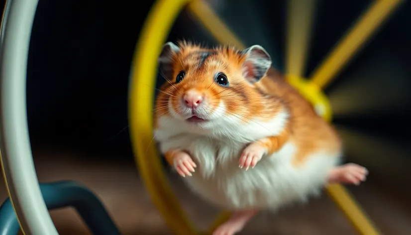 hamster on a wheel