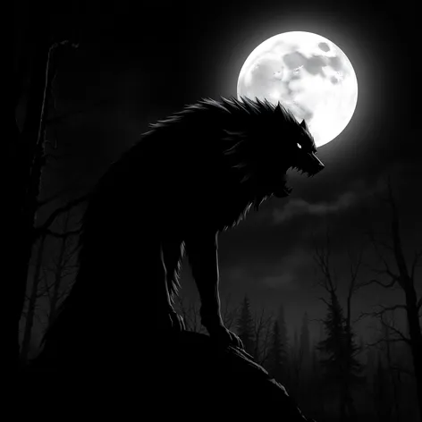 black and white werewolf