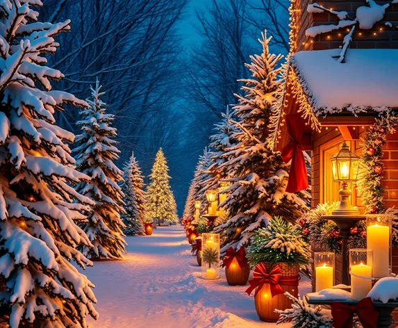 christmas landscape scenes