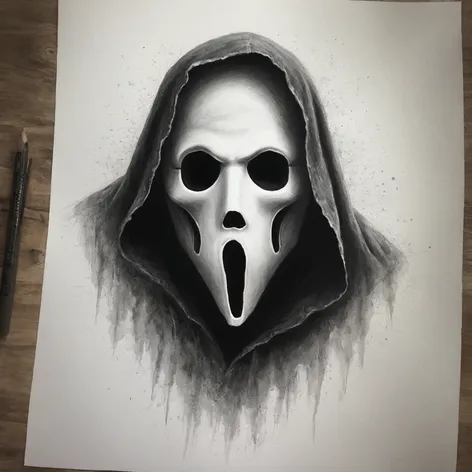 ghost face drawing