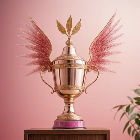 big pink trophy with