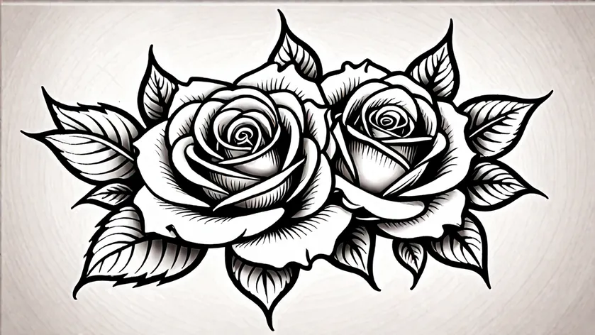 rose tattoo drawing