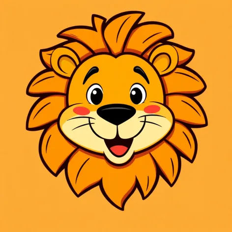 lion drawing cartoon