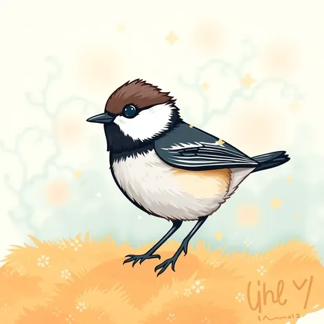 cartoon chickadee