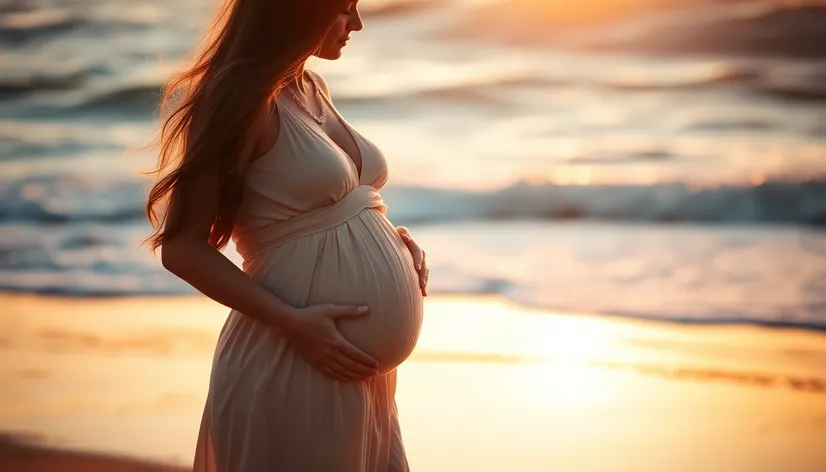 beach maternity photos