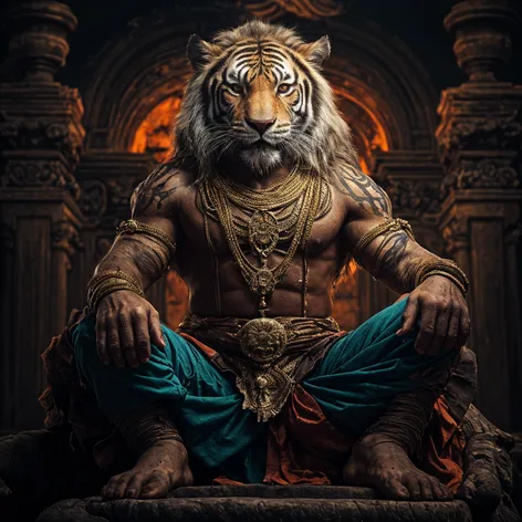 Ayyappan god sitting on