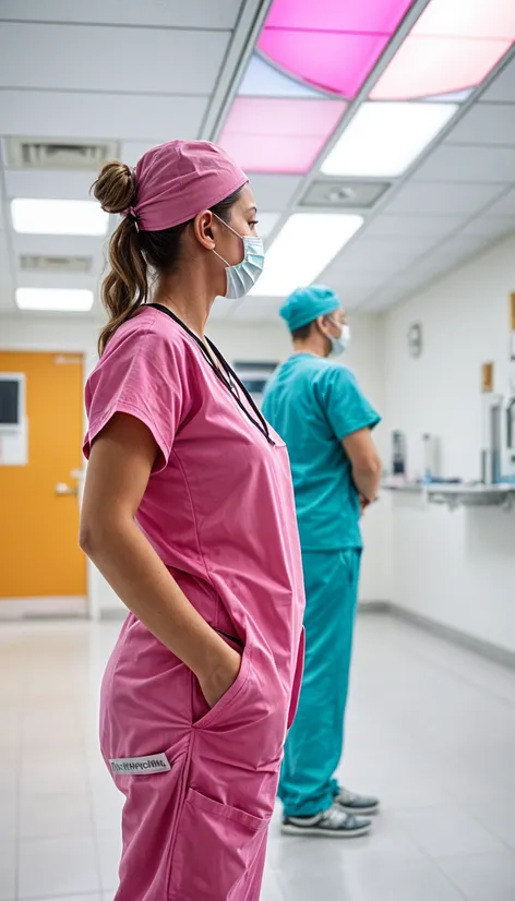 pink scrubs