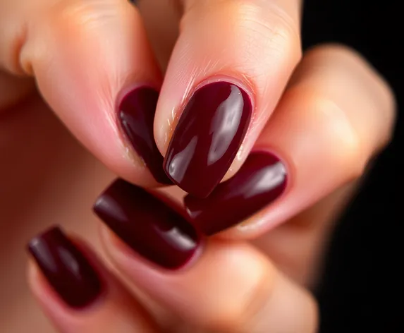 maroon color nail art