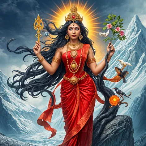 A majestic durga goddess