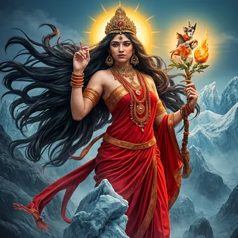 A majestic durga goddess