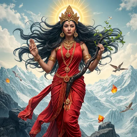 A majestic durga goddess