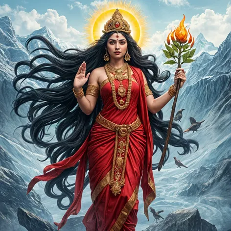 A majestic durga goddess