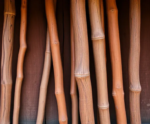 wooden poles