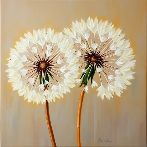 dandelion paintings on canvas