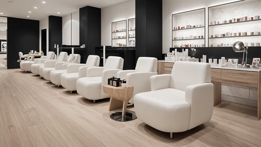 Minimalistic nail salon design