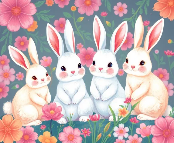 cute bunnies drawing