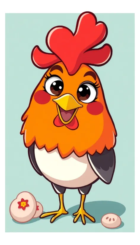 cartoon image of hen