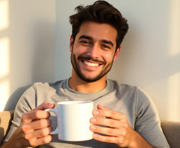 man with coffee mug