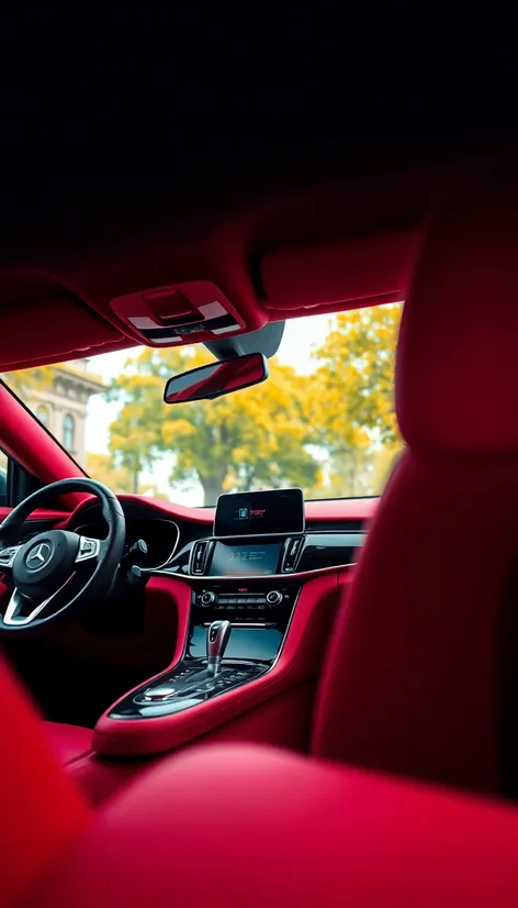 red interior car