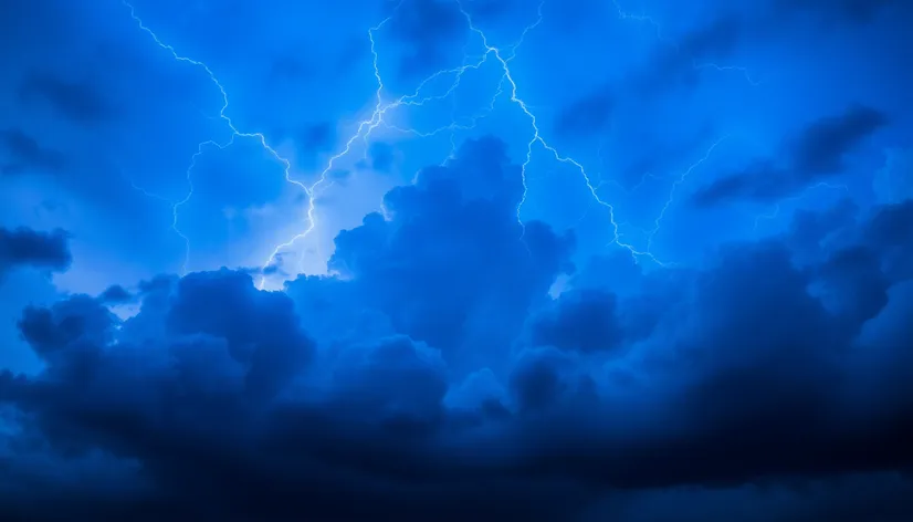 blue with lightning