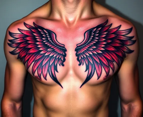 wings tattoo for chest