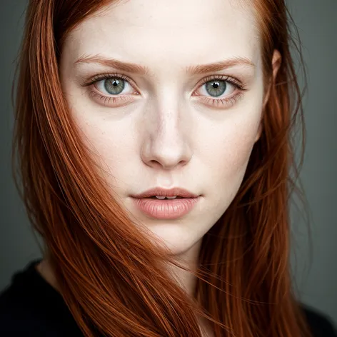 Woman, redhead, white, eyes