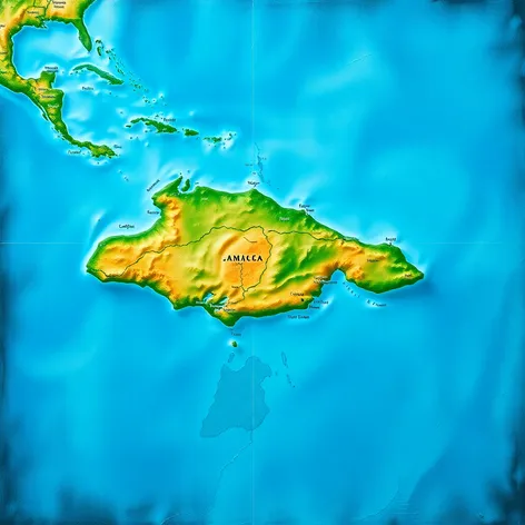 jamaica on world map