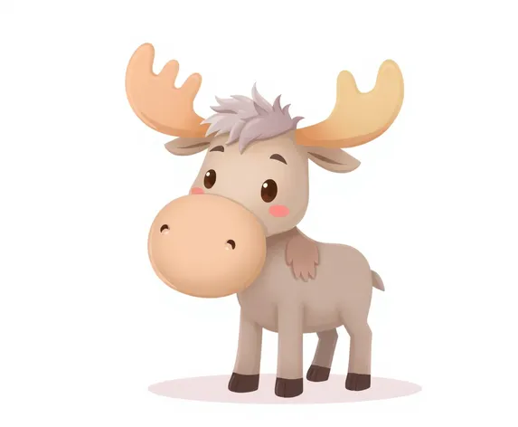 cute cartoon moose