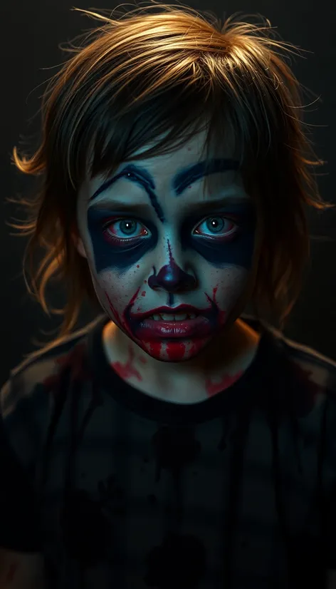 halloween zombie makeup kid