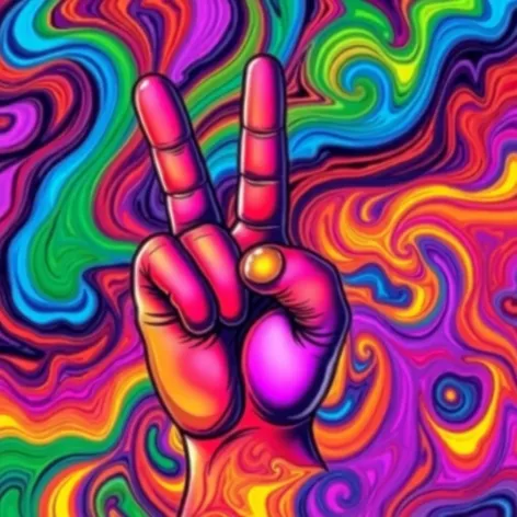 trippy peace sign