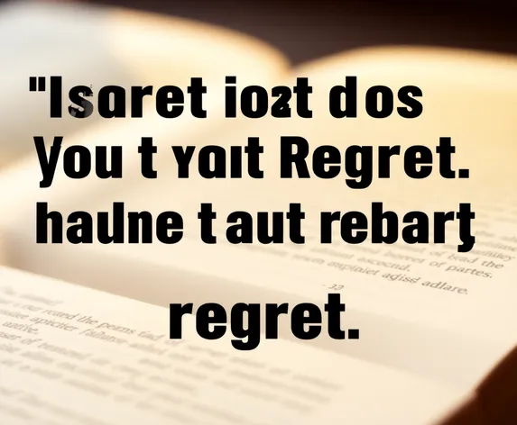 quotes about regret