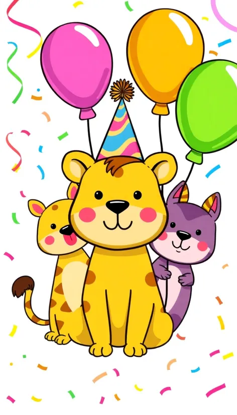 animal birthday animated clipart