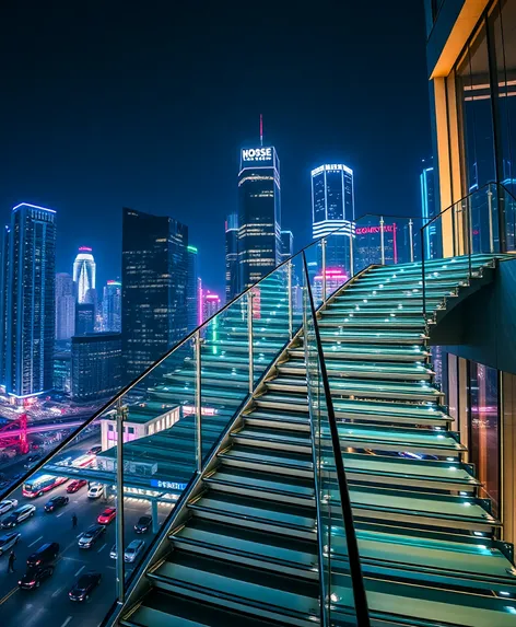 glass stairs