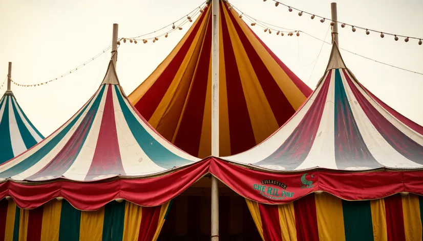 old fashioned carnival tents