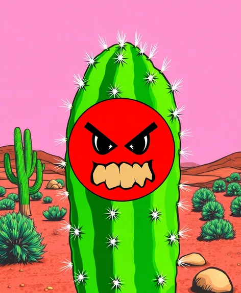 angry cactus meme emoji