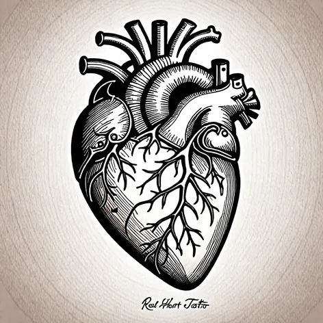 real heart tattoo