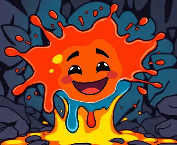 cartoon lava splat with