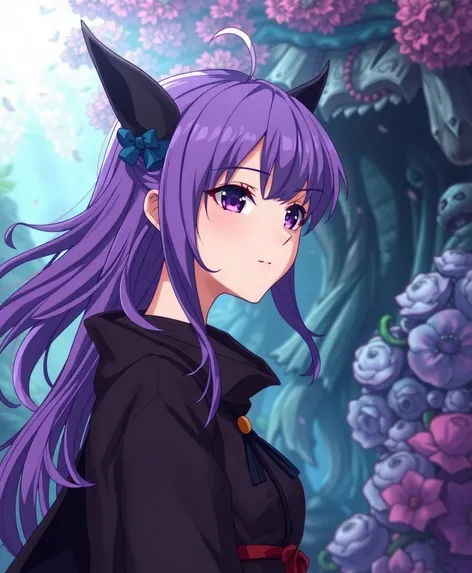 anime character with purple